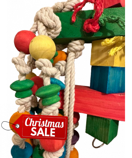 Parrot-Supplies Mega Jungle Chunky Wood & Rope XXXL Macaw Parrot Toy Parrot-Supplies Mega Jungle Chunky Wood & Rope XXXL Macaw Parrot Toy